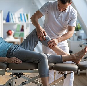 Chiropractic session at the physiotherapy centre